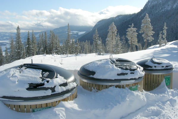 Contenedores Molok en la nieve