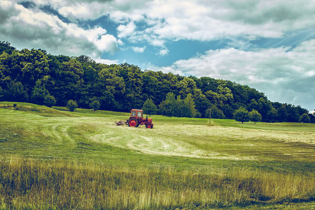 landscape image with tractor