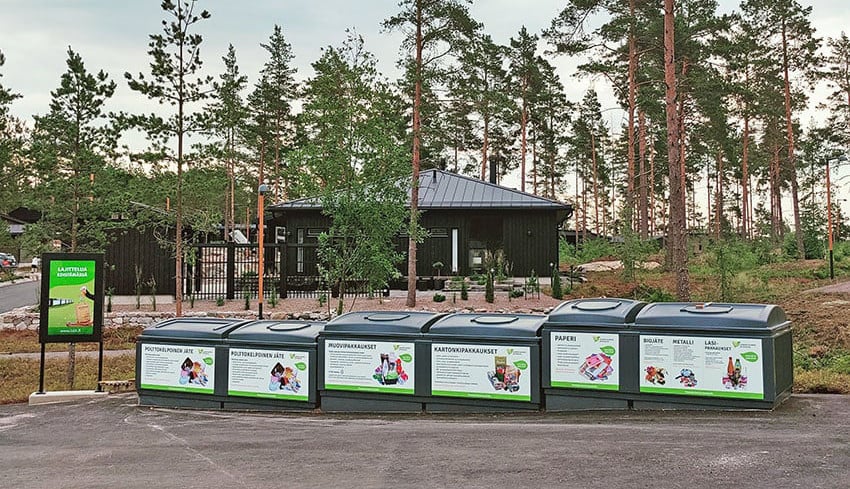 Block waste collection point.