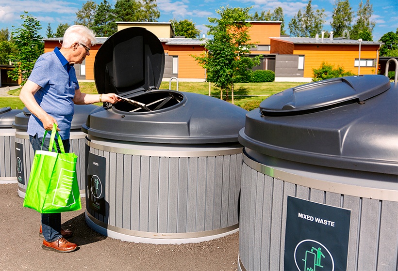 Molok-säiliö on helppokäyttöinen ja turvallinen
