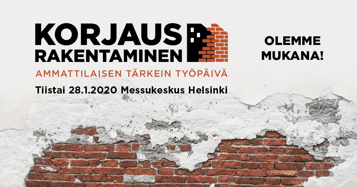 Olemme mukana Korjausrakentaminen 2020 -tapahtumassa